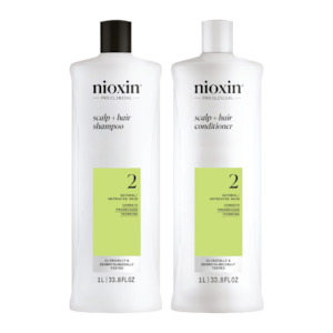 Nioxin System 2 - 1 Litre Duo For Natural Hair With Progressed Thinning