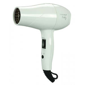 Silver Bullet Metallic Baby Travel Hair Dryer White