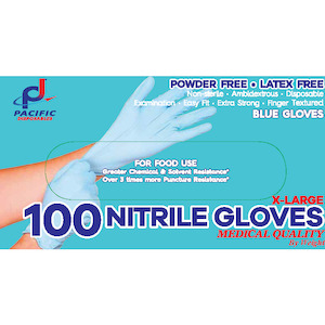 Gloves Nitrile Light blue