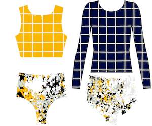 Clothing: Full Coverage Swim Bottoms - Starlight Print