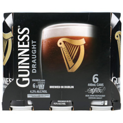 Liquor store: Guiness Draught 6x440mL