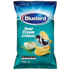 Liquor store: Bluebird Sour Cream & Chives Chips 150g