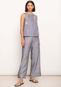 Pol Joss Pant Linen Denim