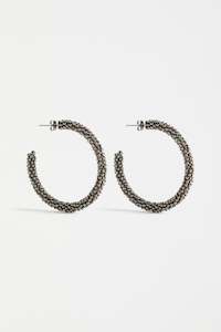 Elk Kolle Hoop Earring Gunmetal