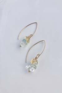 Raw Drop Earrings | Gemstone Mix