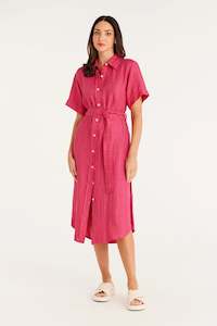 Womenswear: Cable Lauren Shirt Dress Hot Pink