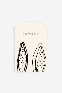 Womenswear: Gift Tag | Welcome Baby Bunny Ears