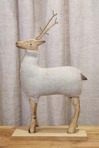 Linen + Wood Reindeer