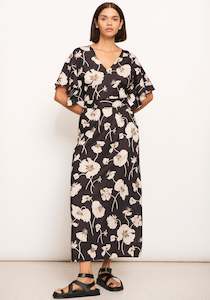 Pol Laurel Belt Dress Print