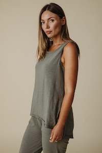 Talamaya Shoreline Singlet Dusty Olive