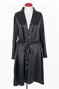 Carmen Kirstein Silk Robe Black