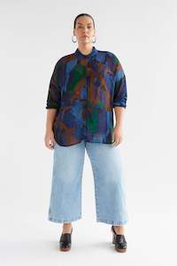 Womenswear: Elk Eir Sheer Shirt Orda Print