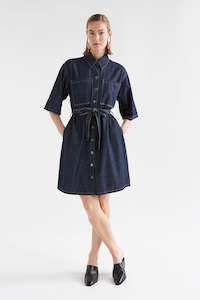 Elk Denym Pocket Dress Blue Wash