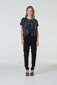 Womenswear: Obi Picasso Silk Pleat Top