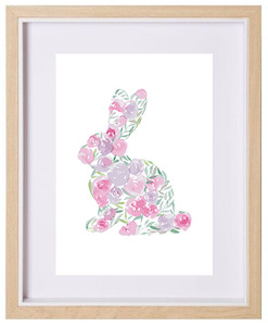 Painter - artist: END OF LINE - Floral Bunny A4 Print