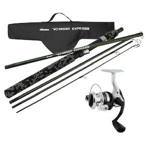 Okuma Voyager Xpress Travel Combo 5pc plus Aria 30 Reel