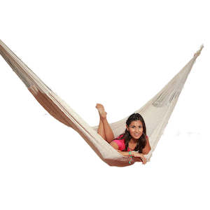 Family Hammock: Mexican Thick Cord Hammock - Natural White