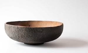 Hand Carved Ebonised Pohutukawa Bowl No599 - Hand Crafted Wooden Bowls - Gavin B…