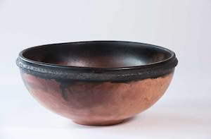 Ebonised Rim Pohutukawa Bowl No591 - Hand Crafted Wooden Bowls - Gavin Brunton -…