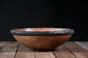 Black Rimmed Pohutukawa Bowl No587 - Hand Crafted Wooden Bowls - Gavin Brunton -…