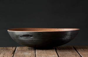 Ebonised Pohutukawa Bowl No569 - Hand Crafted Wooden Bowls - Gavin Brunton - Kawau Island