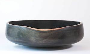 Ebonised Wooden Bowl No573 - Hand Crafted Wooden Bowls - Gavin Brunton - Kawau Island