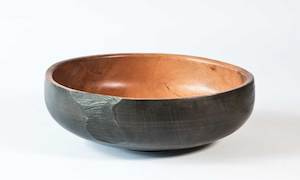 Ebonised Pohutukawa Bowl No432 - Hand Crafted Wooden Bowls - Gavin Brunton - Kawau Island