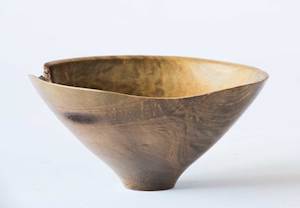 Puriri Wooden Bowl No382 - Hand Crafted Wooden Bowls - Gavin Brunton - Kawau Island