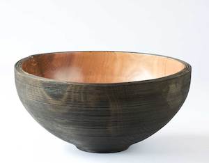 Textured Ebonised Wooden Bowl No378 - Hand Crafted Wooden Bowls - Gavin Brunton …