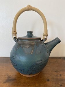 Blue tea pot