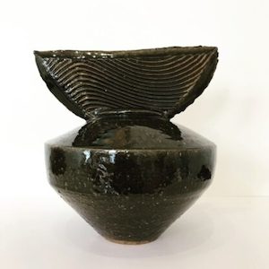 Sculptural ceramic vessel