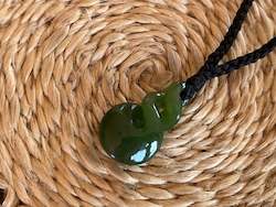 NZ Pounamu Rau Kumara pendant small