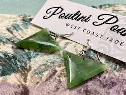 Poutini Pounamu Triangle Earrings