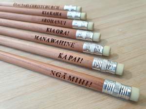 Te Reo Māori Wooden Pencils - pair