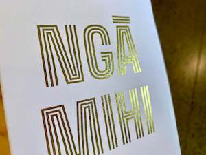 Card - Nga Mihi Gold Foil