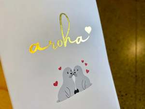 Card - Aroha Kekeno (Seal) Gold Foil