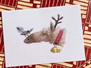 Gift: Card - Fantail on Reindeers Nose