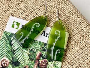 Glass Fern Earrings