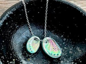 Gift: Nostalgem Mother and Child Paua Shell necklace