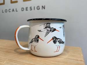 Oystercatcher Enamel Mug