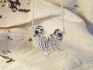 Gift: Silver Ruru Heart Necklace