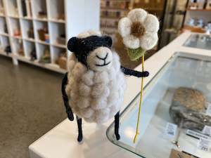 Gift: Felt Sheep with Flower