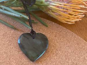 NZ Pounamu Manawa Heart pendant