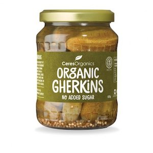 Gherkins, organic (Ceres) - 670g glass jar