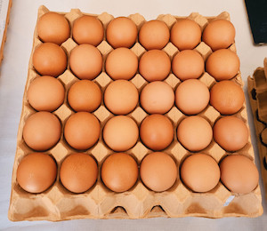 Tray of 30 Size 7 62g-67g Happy Chicks