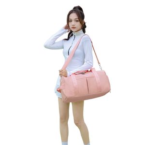 Large Black & Pink & Beige Duffle Bag