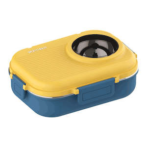 3 Compartments Insulated Stainless Steel Bento Lunch Box - Nordic Camera Shape