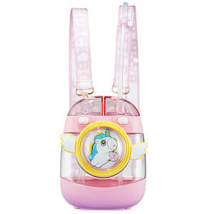 Unicorn & Dinosaur Kids Water Bottle with Dual Lids 1000ml