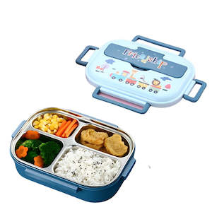 Kids Bento Lunch Box - 316L Stainless Steel | Leakproof, 4-Compartment Design wi…