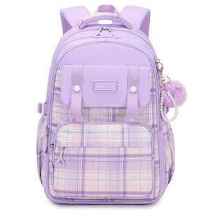 British Style Striped School Backpack for Girls NZ | Aesthetic, Large-Capacity K…